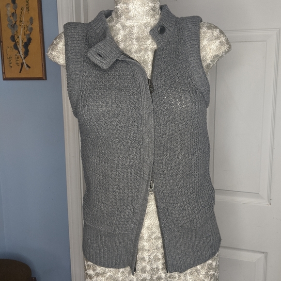 Armani Exchange Zip up sweater vest heathered gray - Picture 3 of 8